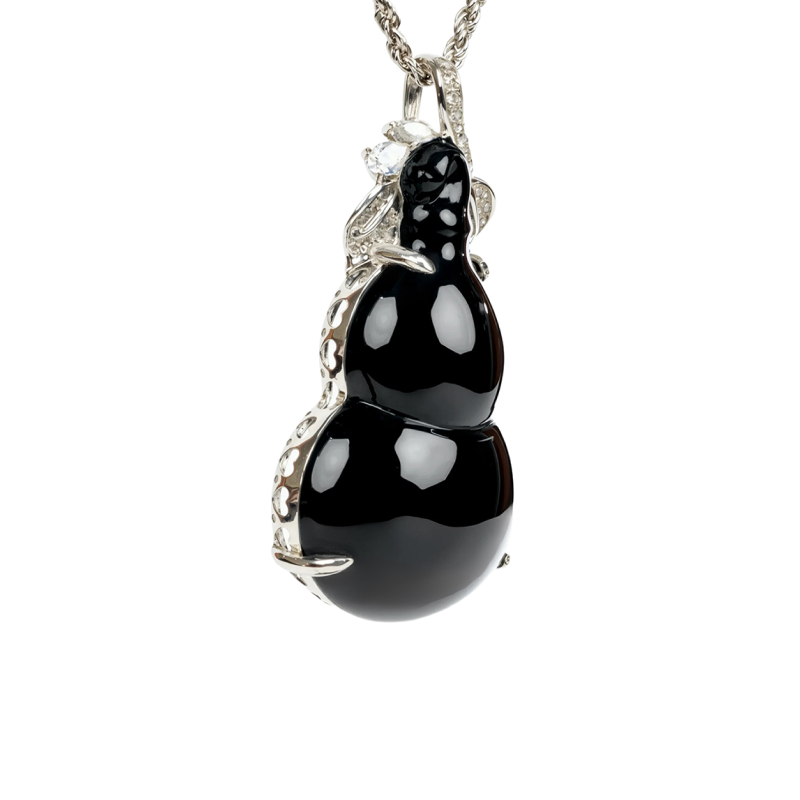 Black Jadeite Gourd - view 2