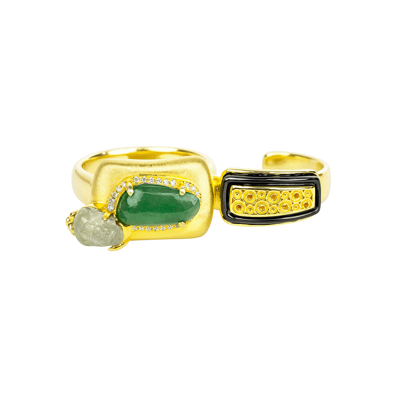 Double Pixiu Ring