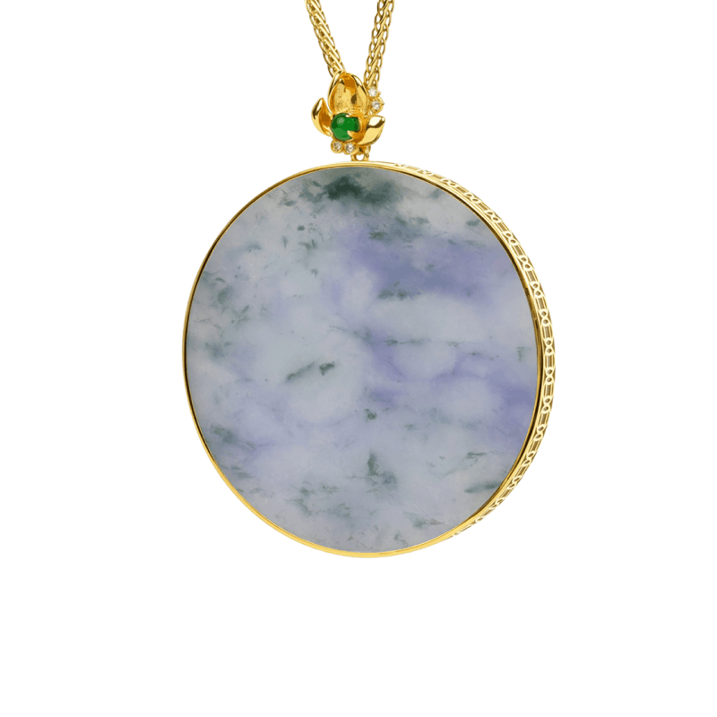 Lavender Jadeite Wushi Plaque
