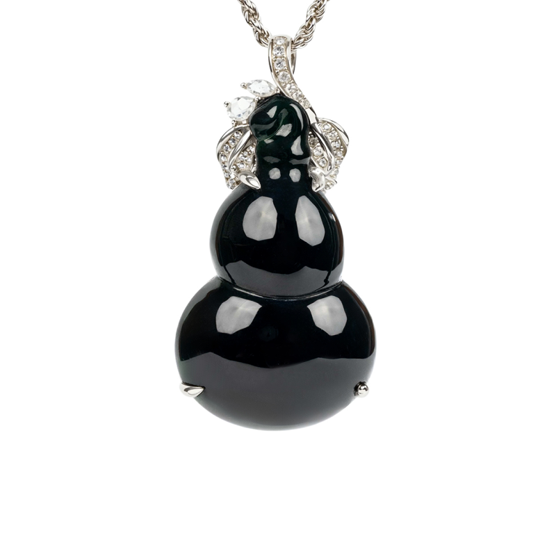 Black Jadeite Gourd - view 1