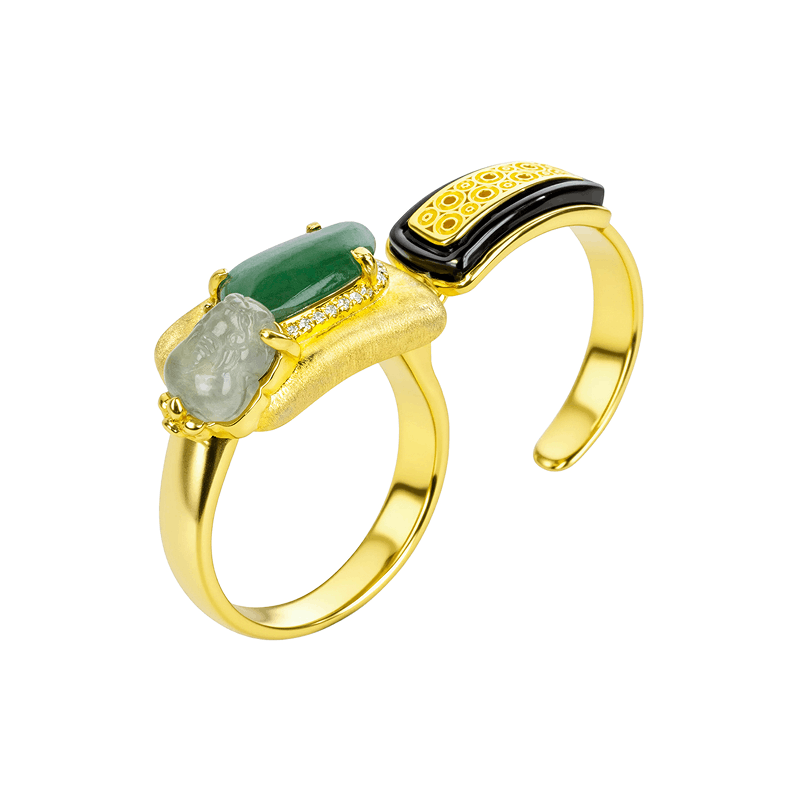 Double Pixiu Ring