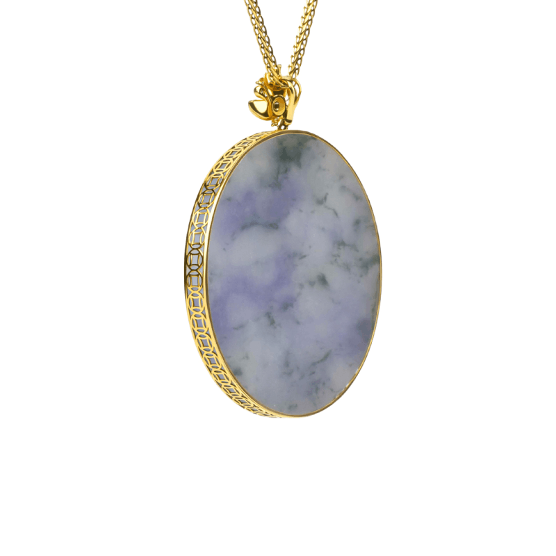 Lavender Jadeite Wushi Plaque